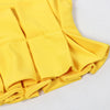 CM.YAYA Women Spaghetti Strap Sleeveless V-neck Mini Dress 2025 Summer Ruched Stacked Party Evening Night Club Chic Dresses