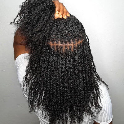 QVR Afro Kinky Bulk Human Hair Extensions 10"-22" 50Gram/pc Bigger Afro Kinky Bulk For Braiding DreadLock Natural Color