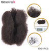 QVR Afro Kinky Bulk Hair No Attachment QVR Afro Curly Bulk Human Hair Rebecca Virgin Remy Dreadlock Natural Color Braids Hair