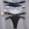 3PCS/Set Cross Strap G-String Cotton Panties Women Sexy High Waist Women's Panties FINETOO Letter Waisted Panty Lingerie M-XL