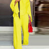 Women's Wide Leg Pants Two Piece Set Fashion Off Shoulder Shirt And Pants Sets Autumn Winter Casual Loose Solid Suit