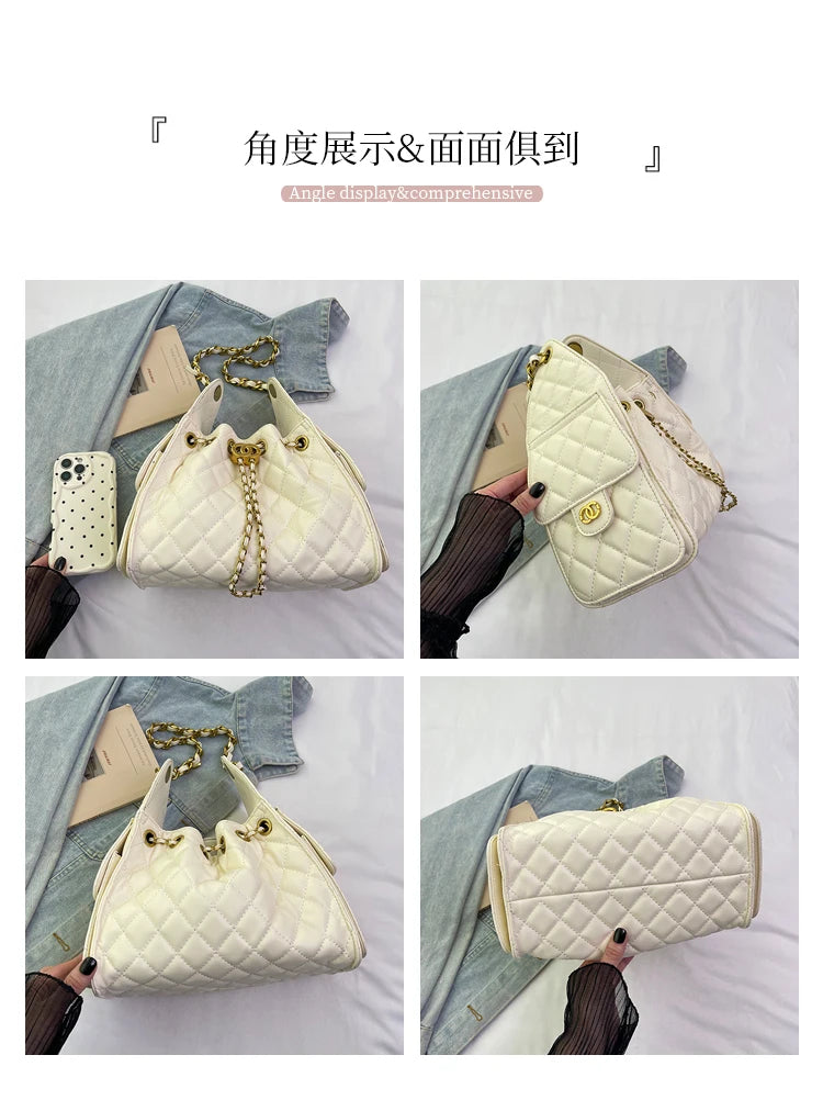 Luxury Brand Women's Handbag Top-Grade Leather Tote Bag Elegant Crossbody Shoulder Purse Ladies Fashion
