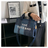 New Fashion Women's Tote Bag Trend Brand Denim Embroidery Crossbody Bag Classic Elegant Shoulder Bag Designer Luxury Handbag