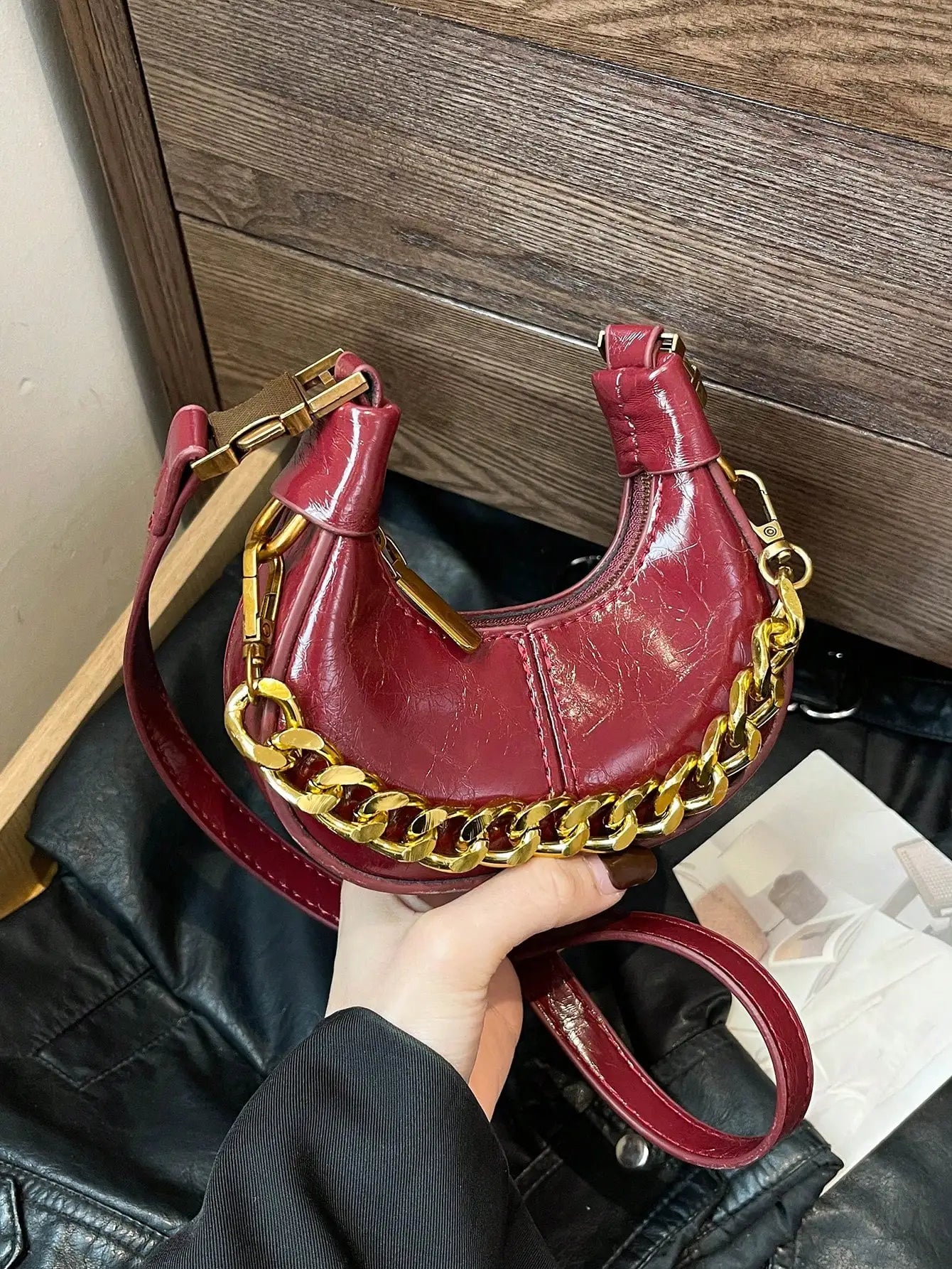 Fashionable Small Handbag, Minimalist Stylish Texture Elegant Style Shoulder Bag, New Casual 	Top Handle Bag For Women