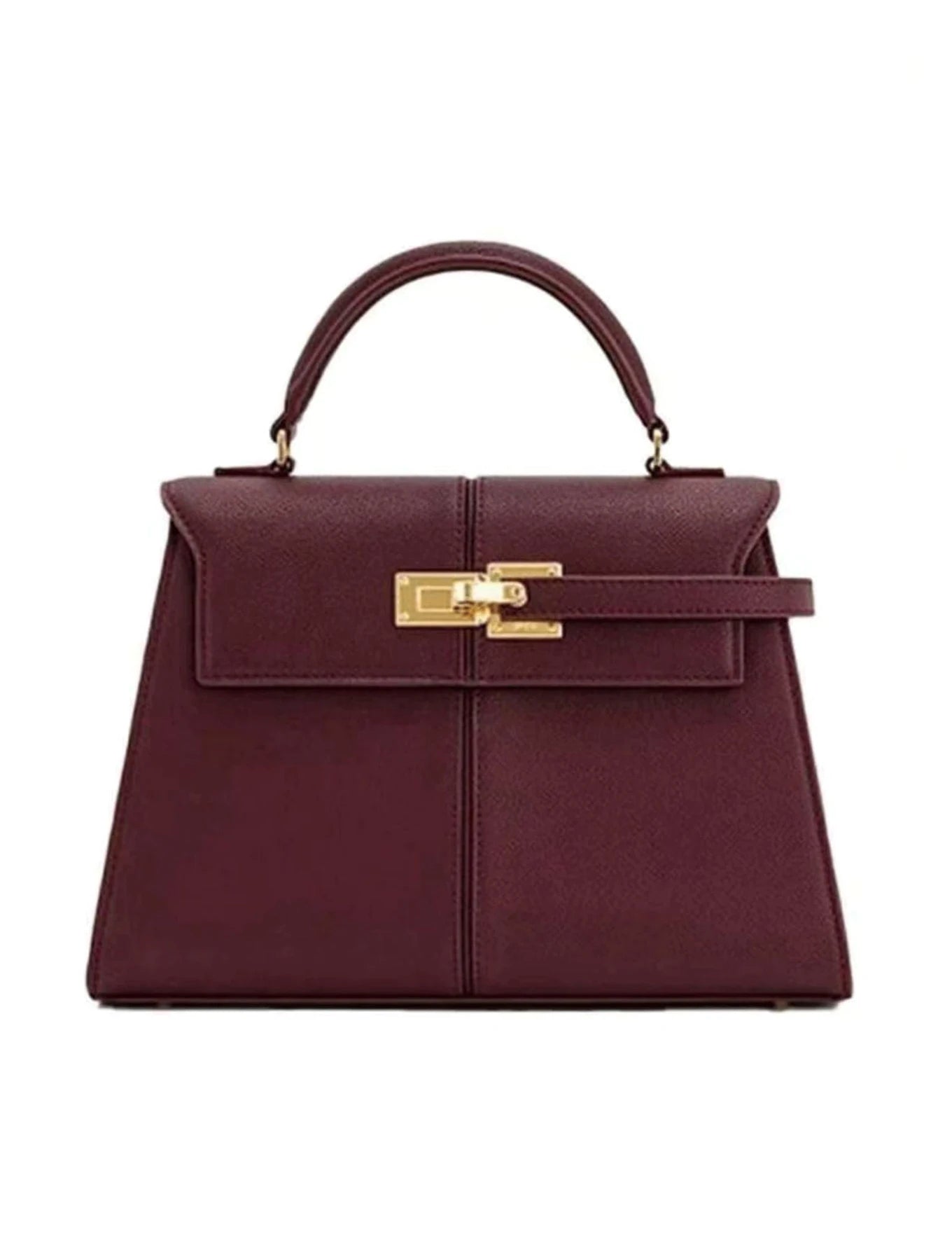Fashion classicsolid color pu waterproof fabric, diamond lattice splicing design chain square bag, twist lock opening and closin