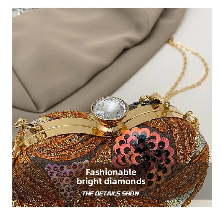 Luxury Gold Clutch Bags for Women 2025 Party Bags Evening Purse Designer Crossbody Bag New in Handbag Ladies hand bag sac femme