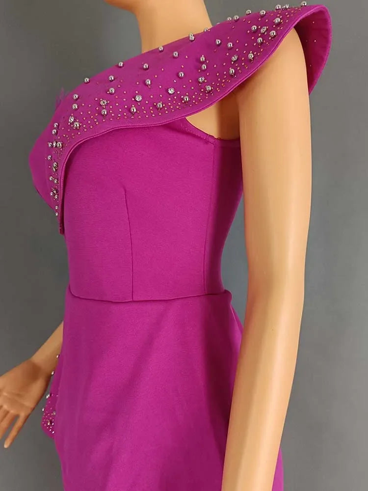 High Waist Strapless Jumpsuit Rivet Collar Lady Evening and Party Tube Top Jumpsuit for Women Elegant Sexy Birthday Jumpsuit
