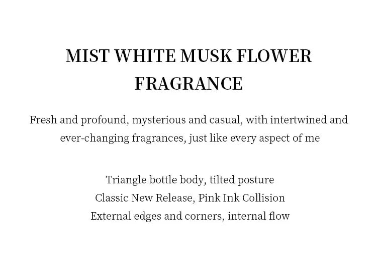 Hot sale 85ml White musk flower perfume, light fragrance, fruity floral fragrance, charming ladies 520 gift