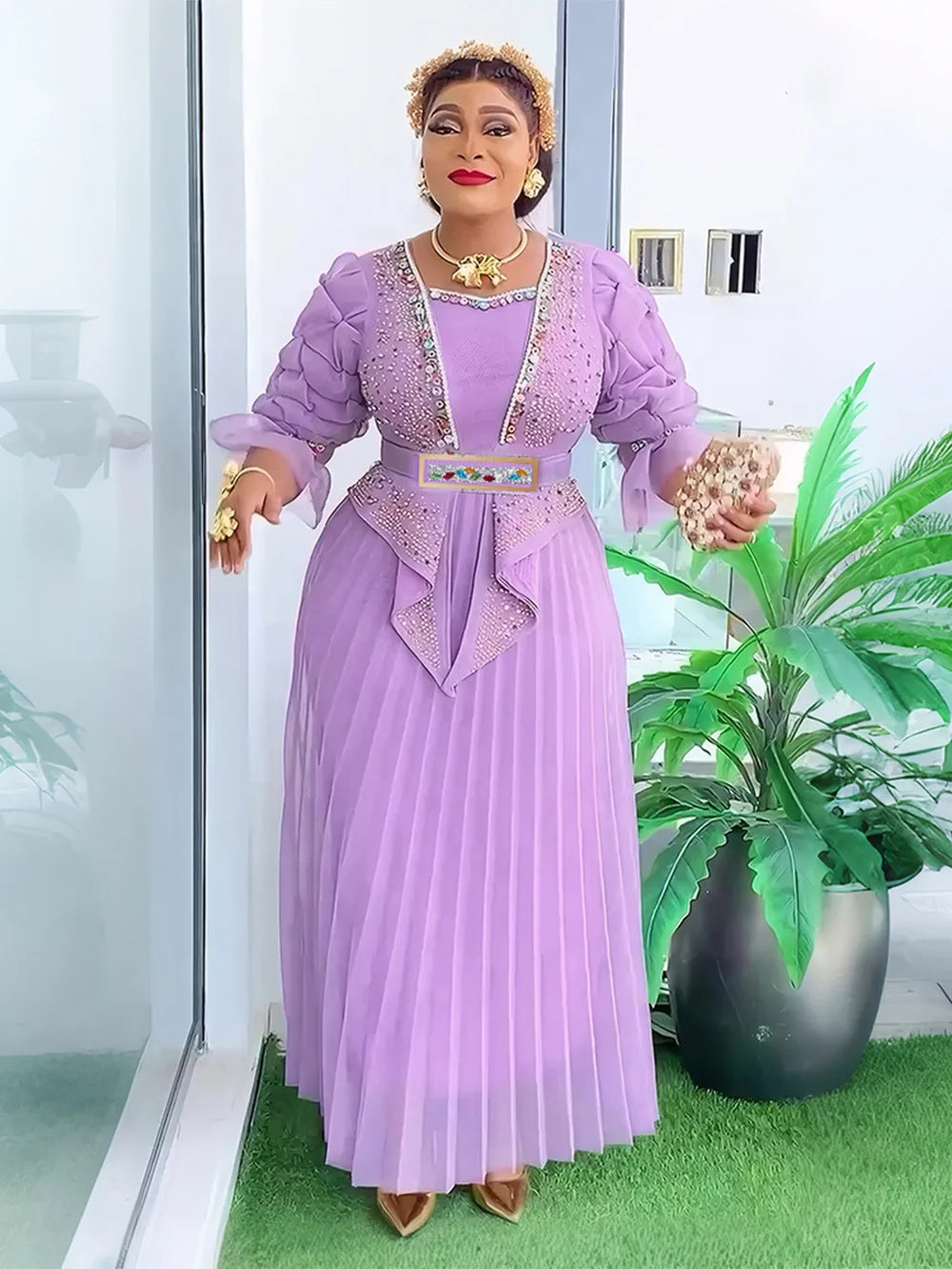African Dresses for Women 2025 New Fashion Plus Size Sequin Evening Party Long Dress Dashiki Ankara Outfits Robe African Clothes