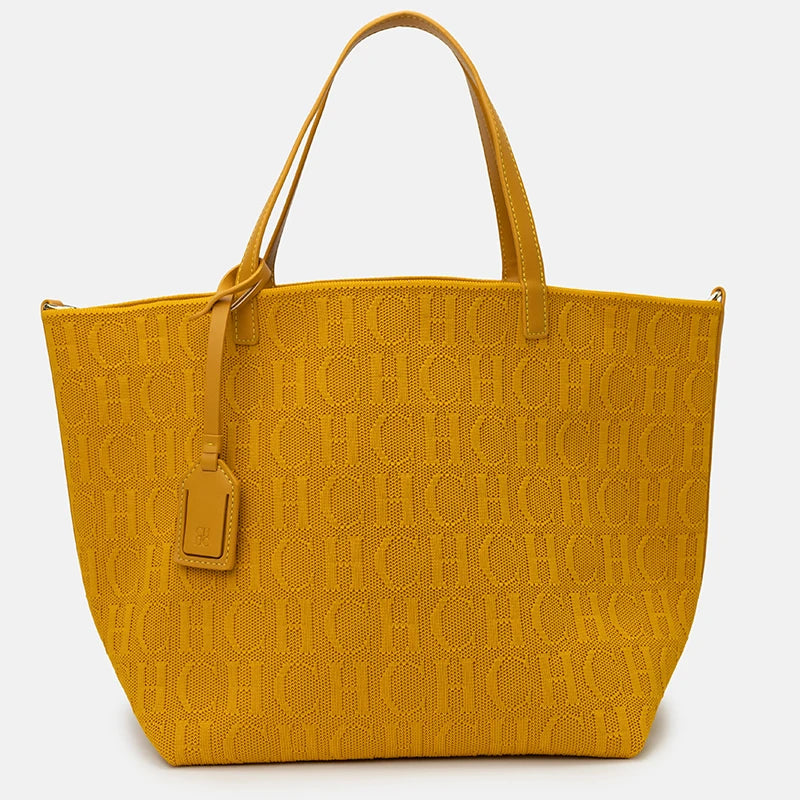 CH Classic Models of Women's Shoulder Bag Solid Color Fashionable Versatile Large-capacity Handbag Elegant Shopping Ladies Bag