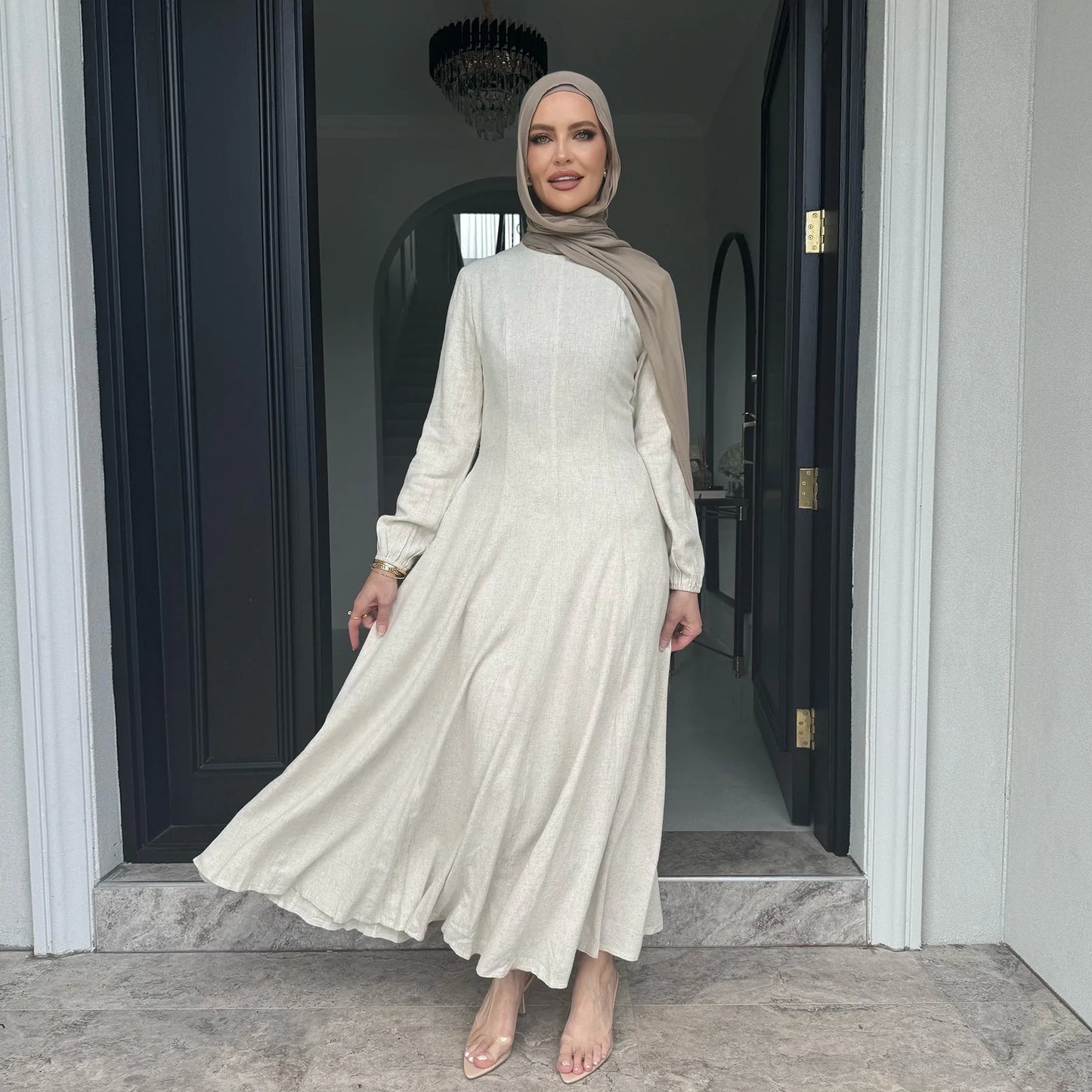 Muslim Abaya Women Dresses Solid Slim Jalabiya Eid 2025 Ramadan Morocco Islam Vestidos Largos Arab Long Robe Dubai Abayas Kaftan