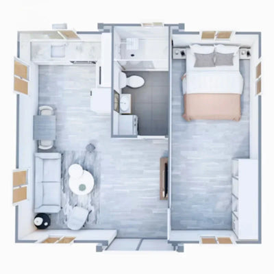 Modern Design Luxury Shipping Container House 20ft  Tiny Homes Prefab Houses Modular Prefabricated Mobile Home 3 Bedroom Price