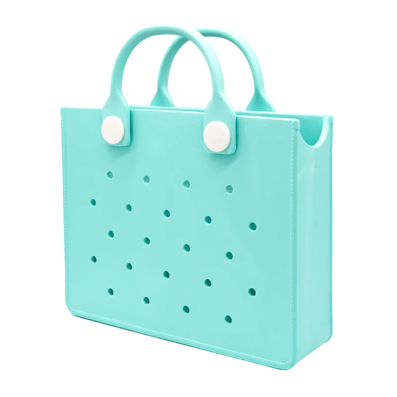 EVA Large Leather Shoulder Bag Handbag Tote Bag Storage for Women Casual Waterproof Beach Bag Hole Fit Charm Fashion Storage Bag