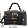 Flip Top Buckle Design Handbag Shoulder Bag with Adjustable Strap, Stylish Crossbody Purse for Women Tote Bag with Mini Pouch