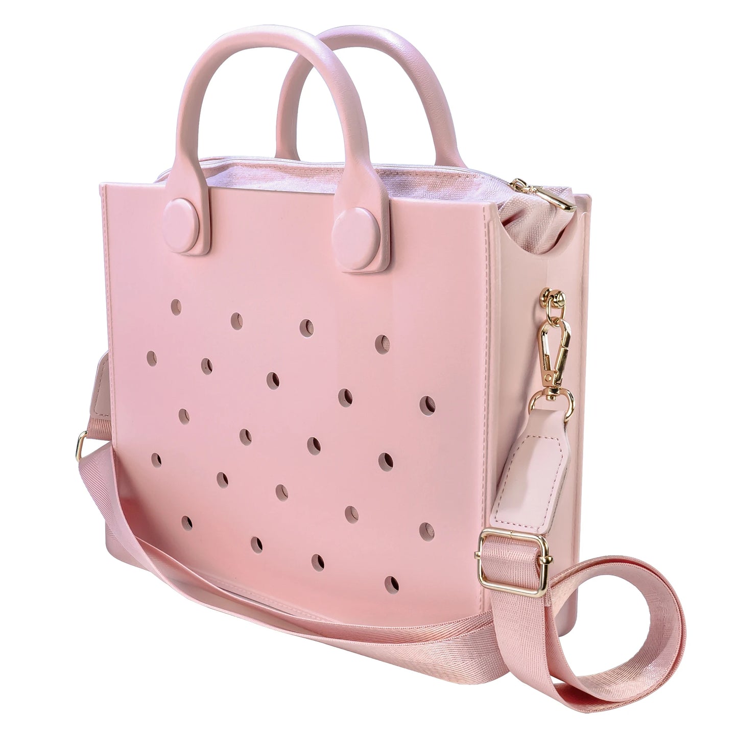 EVA Large Leather Shoulder Bag Handbag Tote Bag Storage for Women Casual Waterproof Beach Bag Hole Fit Charm Fashion Storage Bag