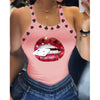 Fashion Women's Sexy Sling Print T-Shirt Small Vest Top Summer Casual Cool Sleeveless Top