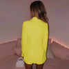 2024 Autumn Winter Women Two Piece Blazer Suit Elegant Office Lady Long Sleeve One Button Coat Jacket Shorts Set Outfits