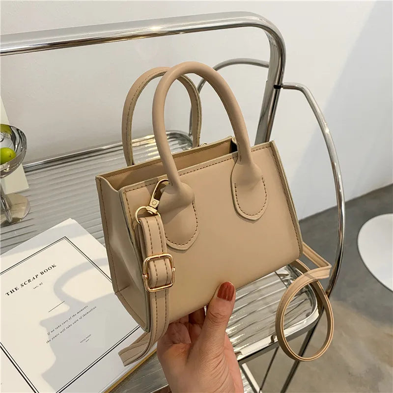 Yogodlns Vintage Mini Crossbody Bag Women PU Leather Small Messenger Bag Elegant Shoulder Bag Designer Handbag Casual Lady Purse