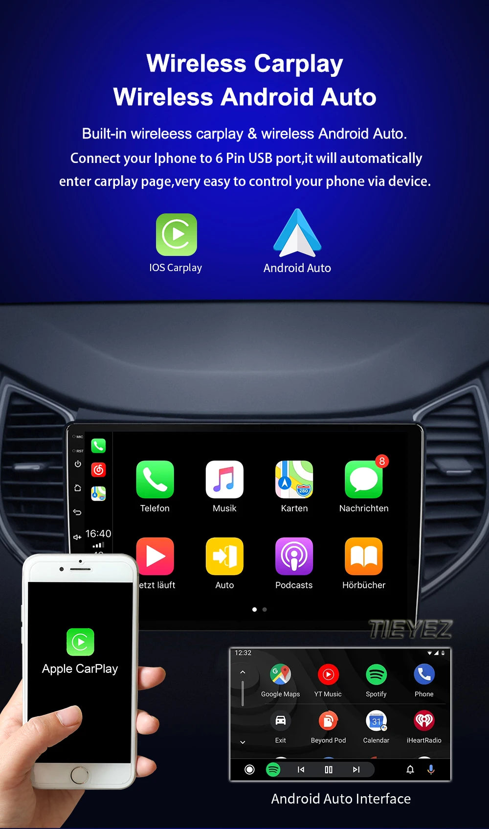 Android 14 Carplay Auto For Toyota Raize 1 2019 - 2023 For Daihatsu Rocky 2 2019 - 2021 Car Radio Multimedia Video Player GPS 4G