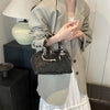 MOODS Designer Luxury Bags For Women Crocodile Pattern Top-handle Shell Bag With Snake Hardware Wild Shoulder Crossbody Handbags
