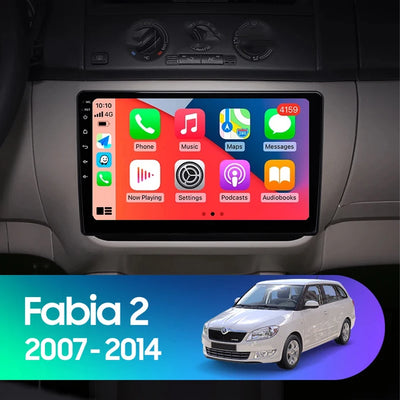 Android 14 Car Radio For Skoda Fabia 2 2007-2014 Multimedia Navigation GPS 4G WIFI Carplay Android Auto Player Carplay QLED 360