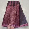 2025 African Nigerian Tulle Lace Fabric Organza Embroidery High Quality Brocade Jacquard 5Yard for Party Gown Dress YXZ157