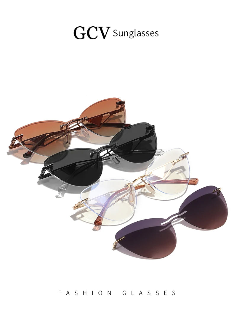 GCV Brand new Women 2 In 1 Polarized Sunglasses Anti blue light glasses butterfly frame multifunctional Medical applicability