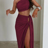 Dulzura Women 2024 Summer Tank Tops Long Skirts Party Club Vacation Two Piece Matching Sets Outfits Wholesale Items For Business