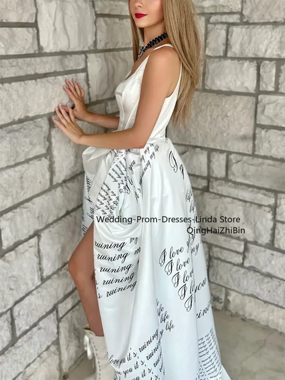 Elegant Short Front Long Back Celebrity Evening Dresses for Women Ankle-Length Prom Party Gala Special Events Dress 2024