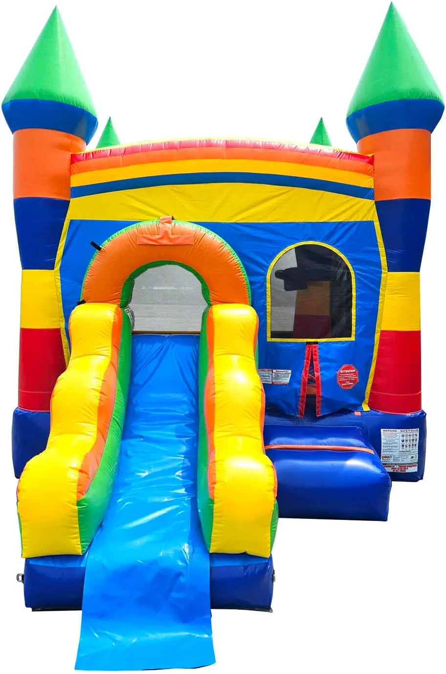 Playhouse.Pogo Inflatable Bounce House with Inflatable Water Slide for Kids,Backyard Commercial Castle Outdoor Playhouse Bouncer