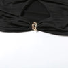 VEITCHE Summer Women Hollow Metal Buckle 2 Piece Skirt Sets Sexy Ruche Tops And Split Maxi Skirt Matching Clubwear Outfits