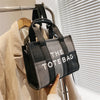 New Fashion Women's Tote Bag Trend Brand Denim Embroidery Crossbody Bag Classic Elegant Shoulder Bag Designer Luxury Handbag