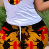 2022 Summer Women's Casual Fashionraglan Sleeve Tie Dye Top + Pants Two Piece Camo Pants Leopard Print Tow Piece Set Ladies Suit