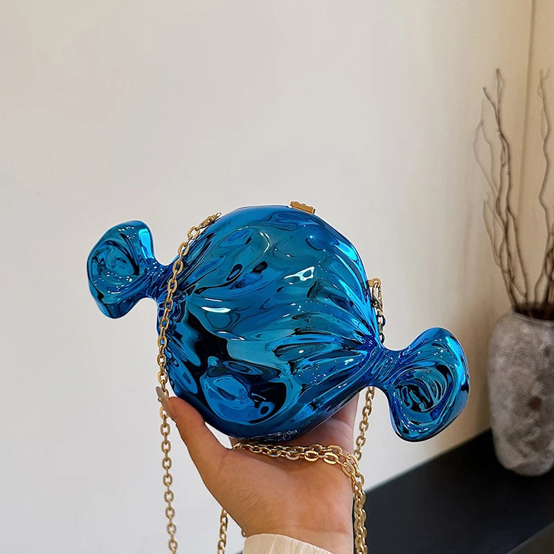 Acrylic Evening Clutch Bag For Women Luxury Shoulder Bag Handbag And Crossbody Bags Party Prom Wedding Shiny Candy Design Purse