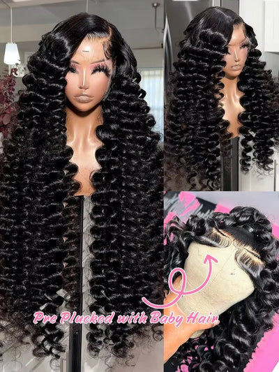 13x6 Hd Lace Frontal Wig Loose Deep Wave Curly Human Hair 100% Preplucked 13x4 Water Wave Front Wigs For Black Women Brazilian