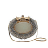 XIYUAN Oval Shaped Crystals Evening Clutch Bags Women Boutique Diamond Clutch Purses And Handbags Bridal Wedding Gem Phone Purse