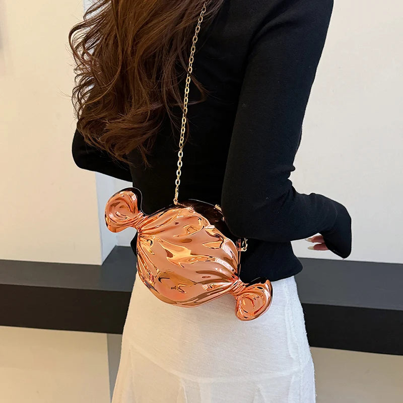 Acrylic Evening Clutch Bag For Women Luxury Shoulder Bag Handbag And Crossbody Bags Party Prom Wedding Shiny Candy Design Purse