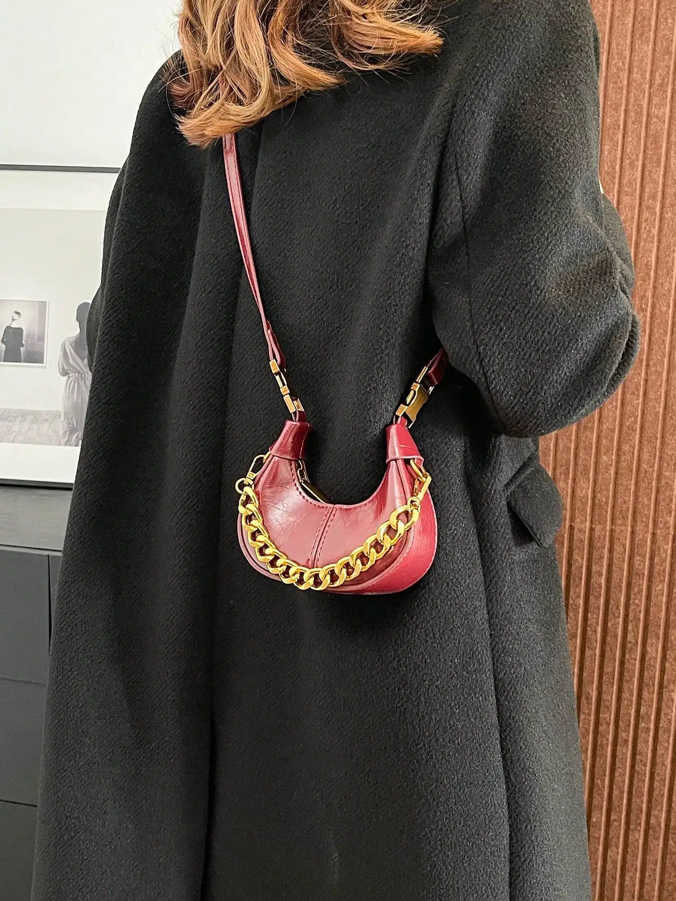 Fashionable Small Handbag, Minimalist Stylish Texture Elegant Style Shoulder Bag, New Casual 	Top Handle Bag For Women
