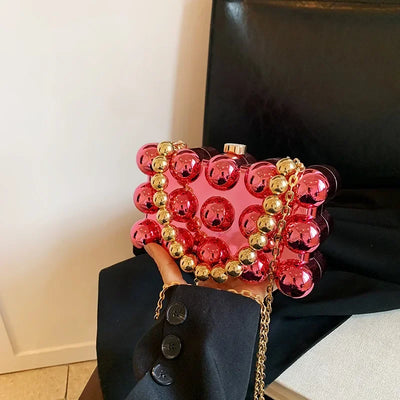 Mini Gold Chain Crossbody Bags for Women 2024 Y2K Korean Fashion Lady Evening Party Shoulder Bag Handbags and Purses