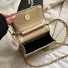 Simple And Versatile Texture Mini Bag With Gold Ball Chain Strap Shoulder Bag Crossbody Bag 	Purse Women's Bag