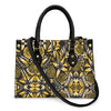 Women Pu Handbag Custom Wholesale Polynesian Tribal Floral Design Women Shoulder Bag Large Capacity Travel Temperament Women Bag