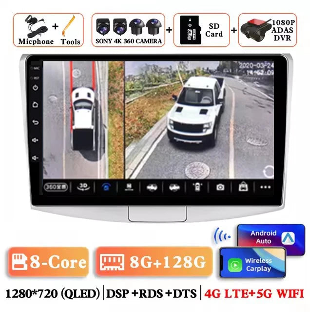 Android 14 Carplay Auto Car Radio for Volkswagen VW Passat B6 B7 CC Magotan 2007 - 2015 Multimedia Player Navigation GPS 4G+WIFI