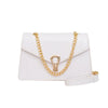 Crocodile Pattern Shoulder Bags For Women Fashion Chains Squre Bag Purse Female Pu Leather Crossbody Handbag Daily Phone Clutch