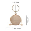 Circular Ring Portable Evening Bags Metal Sliver Round Ball Handbags for Lipstick Elegant Luxury Clutch Purse Wedding Wallets