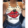 Fashion Women's Sexy Sling Print T-Shirt Small Vest Top Summer Casual Cool Sleeveless Top