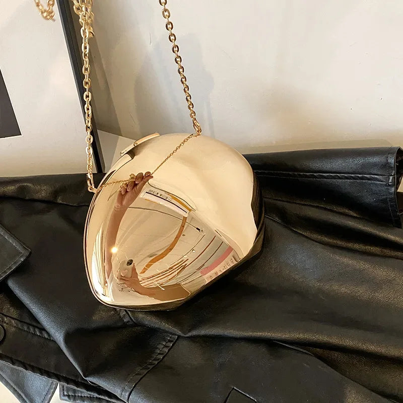 Luxury Designer Evening Clutch Clear Acrylic Women Handbags Fashion Shoulder Bag Half Moon Wedding Purses Party Tote Ladies