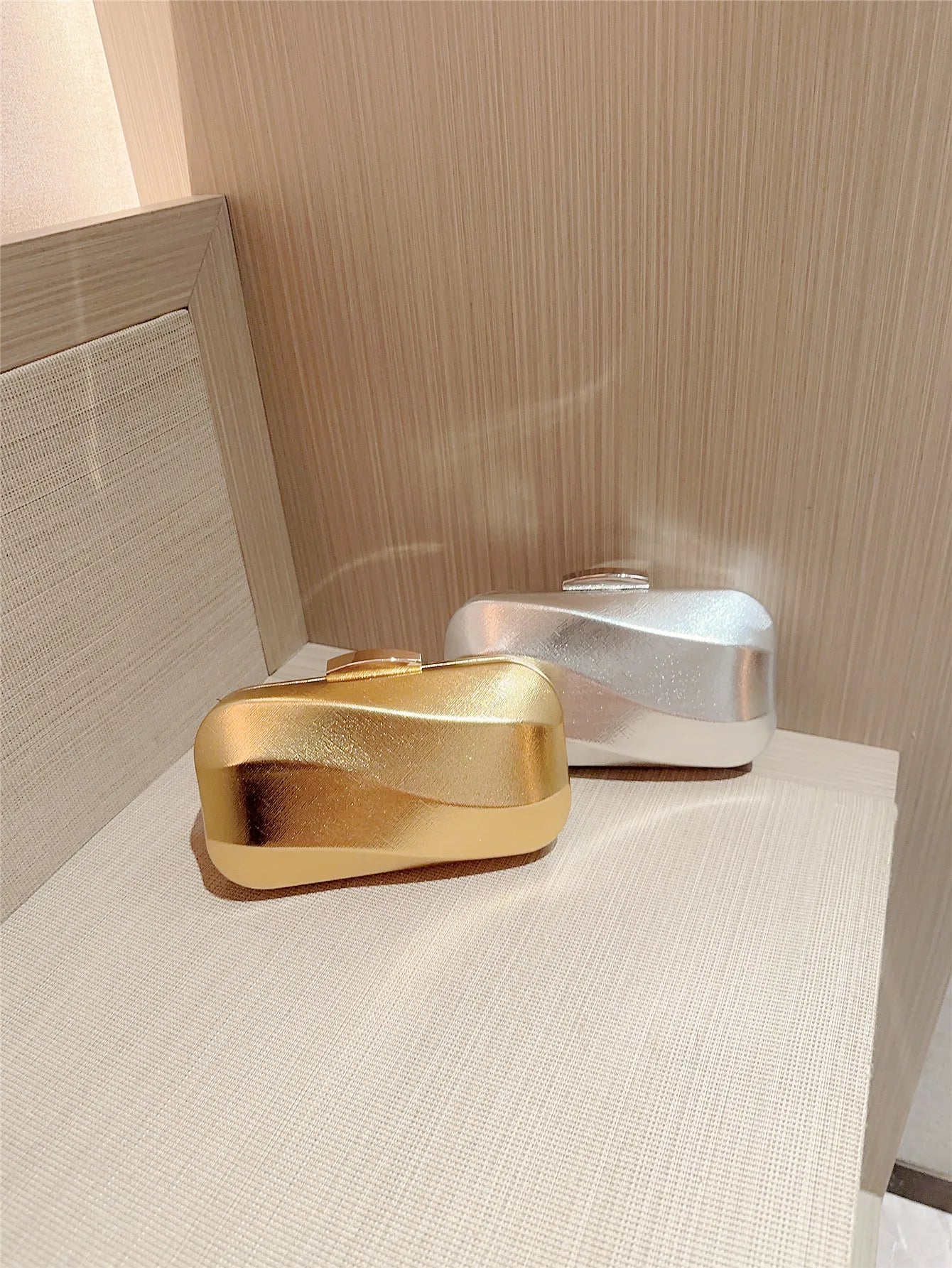 High-End Textured Square Box-Shaped Evening Bag Clutch Bag Chain Bag Banquet Bag Cheongsam Bag Evening Dress Bag Wedding Bag