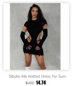 Sibybo Tassel Hollow Out  Overalls For Women Studded Diamond Strapless Backless Jeans Street Fashion Trend Jumpsuite Femme