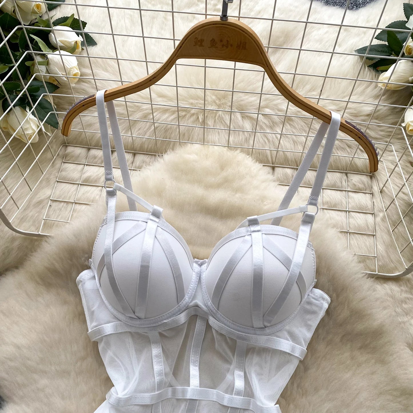 SINGREINY Women Corset Slim Sexy Bodysuits Sleeveless Gauze Short Playsuits Fashion Open crotch Underwear Camis Solid Rompers