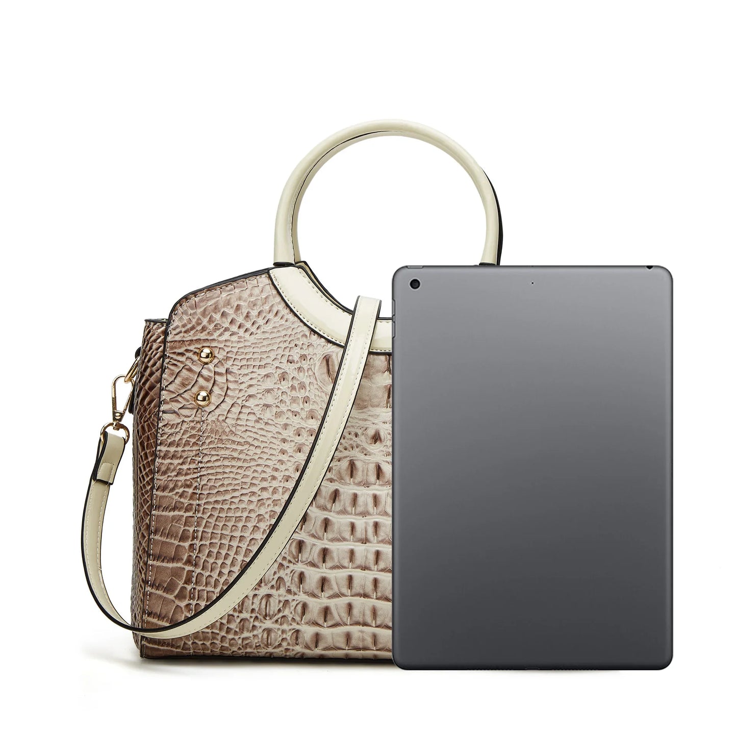 New Fashionable Large Capacity Crocodile Pattern Handbag Trendy Women's Crossbody Bag Quality Single Shoulder Bag Motorcycle Equ